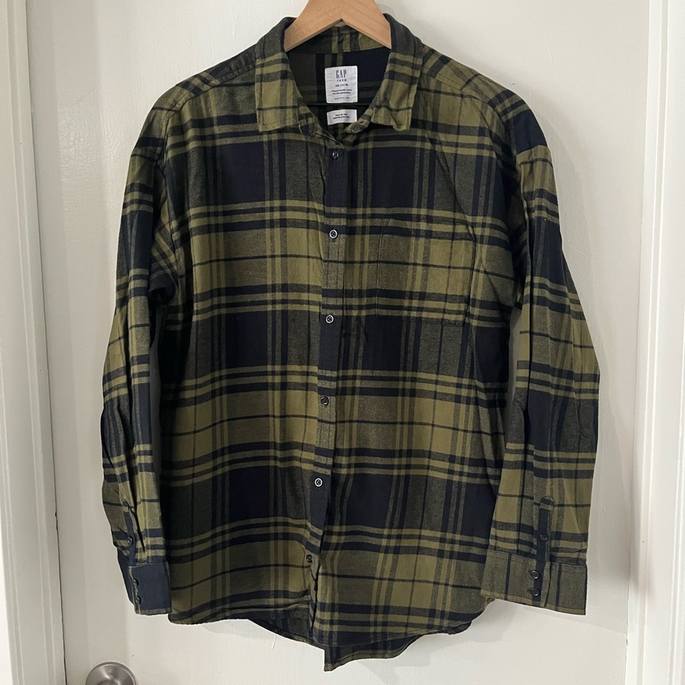 GAP Teen Flannel Button Down Top